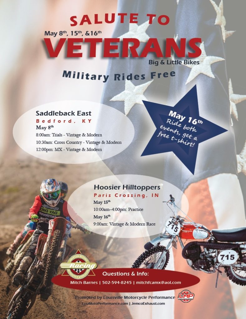 Salute to Veterans May 8th, 15th & 16th, 2021 | Saddleback East Inc.